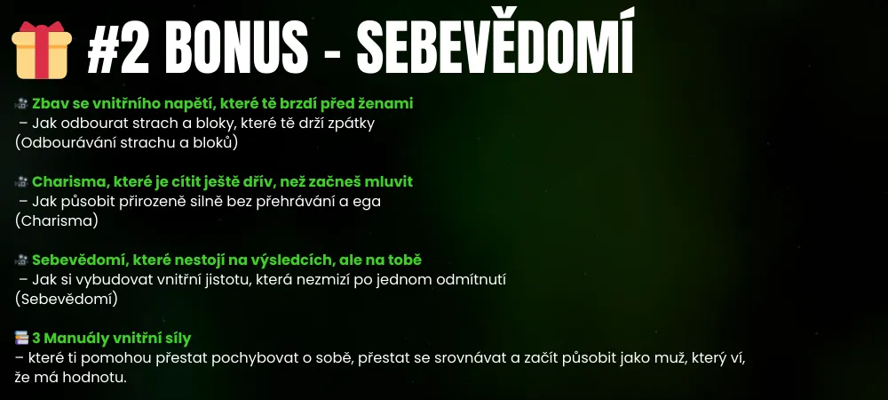 Bonus #2 – Sebevědomí