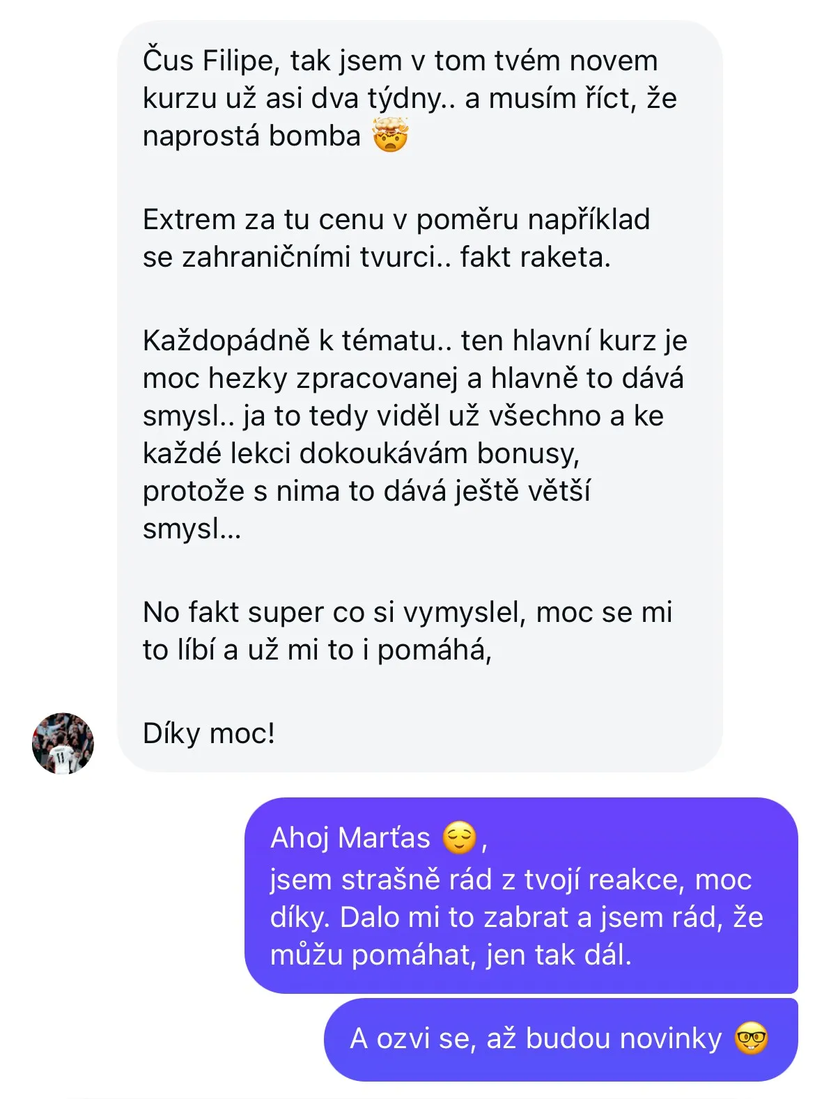 Reakce studenta na PADS – „naprostá bomba“