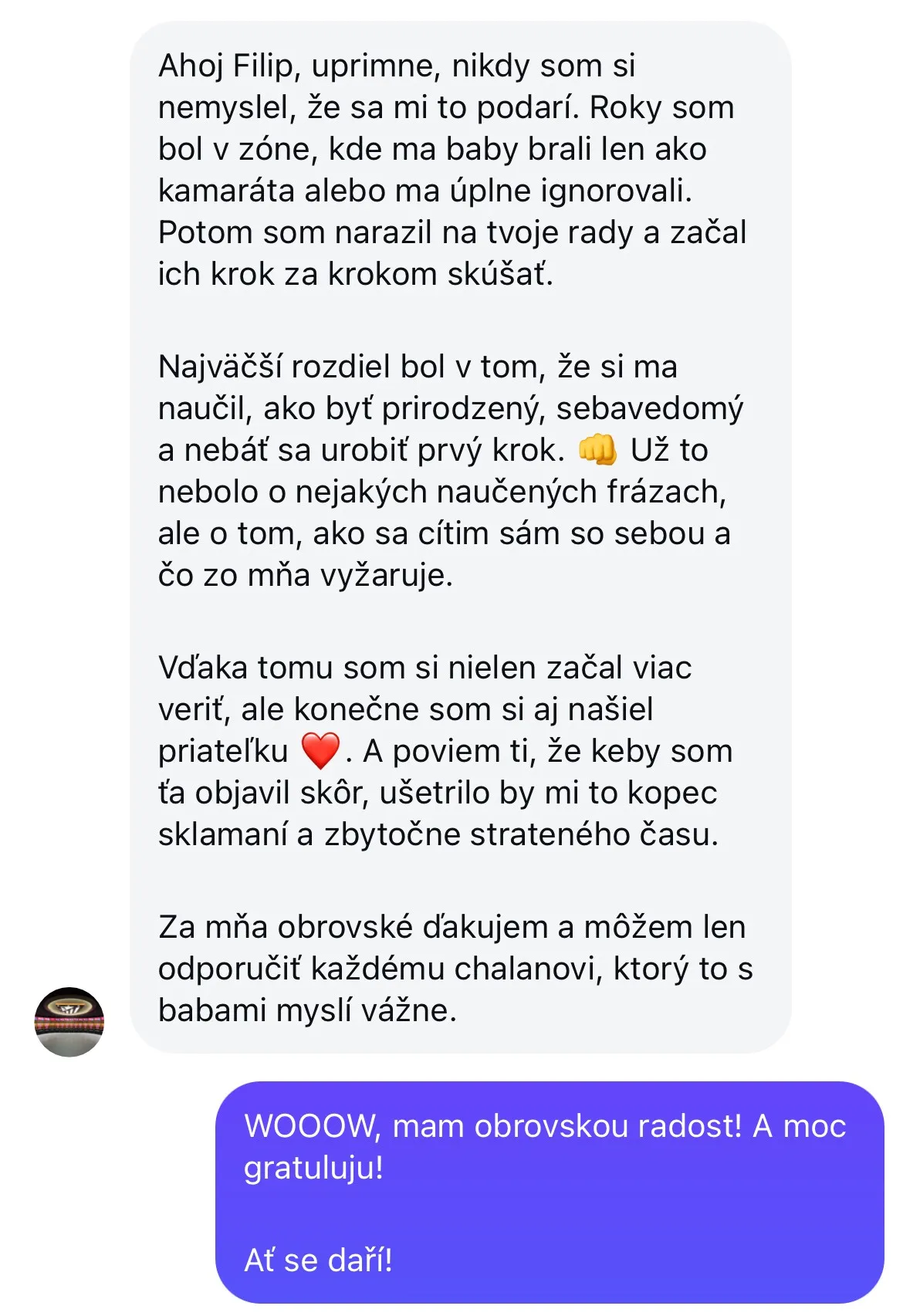 Dlouhá reakce studenta – našel přítelkyni díky PADS